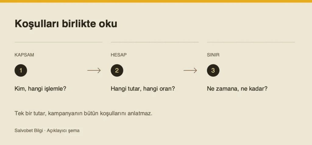 Salvobet bonus terimleri sözlüğü için açıklayıcı kontrol şeması